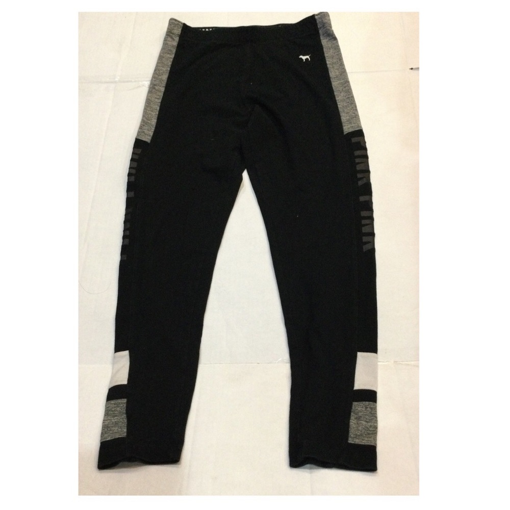 VS Pink leggings dog yoga